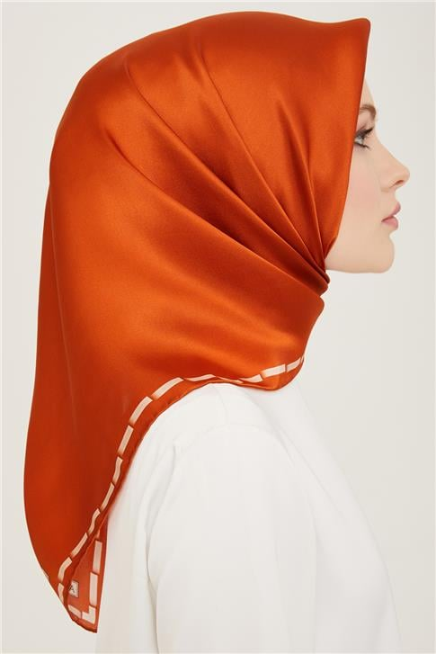 Armine Klasik Desenli Twill İpek Eşarp 24Ya9165 31 12