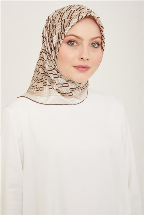 Armine Klasik Desenli Twill İpek Eşarp 24Ya9149 8 36