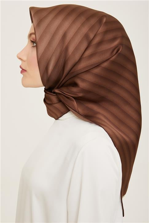 Armine Klasik Desenli Twill İpek Eşarp 24Ya9150 4 92