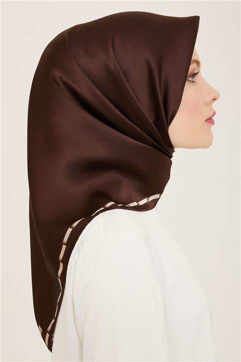 Armine Klasik Desenli Twill İpek Eşarp 24Ya9165 31 80