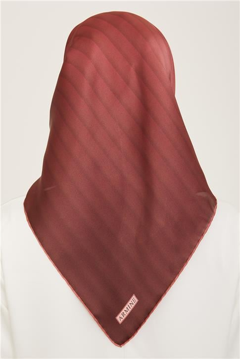 Armine Klasik Desenli Twill İpek Eşarp 24Ya9150 4 02