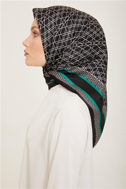 Armine Klasik Desenli Twill İpek Eşarp 24Ya9167 2 35
