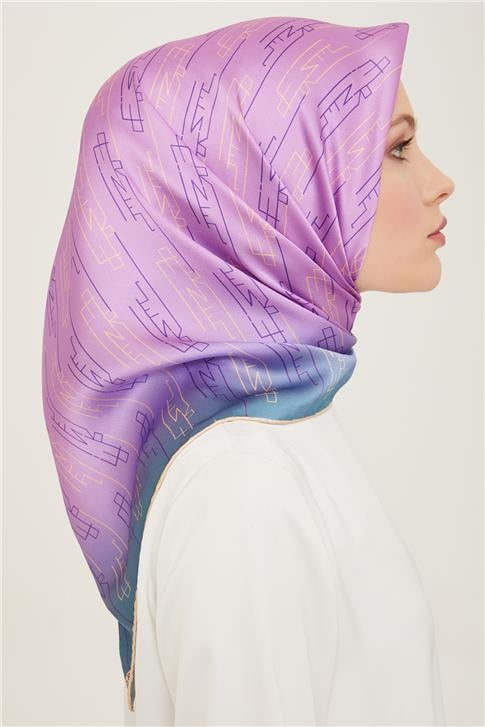 Armine Klasik Desenli Twill İpek Eşarp 24Ya9142 53 82