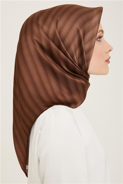 Armine Klasik Desenli Twill İpek Eşarp 24Ya9150 4 92