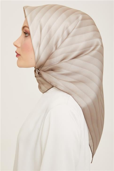 Armine Klasik Desenli Twill İpek Eşarp 24Ya9150 4 01