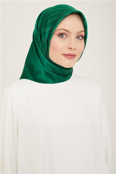 Armine Klasik Desenli Twill İpek Eşarp 24Ya9150 4 84