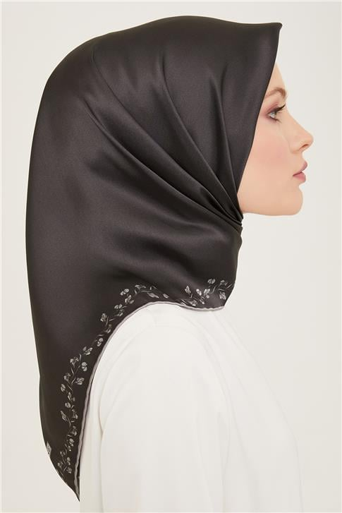 Armine Klasik Desenli Twill İpek Eşarp 24Ya9168 89 87