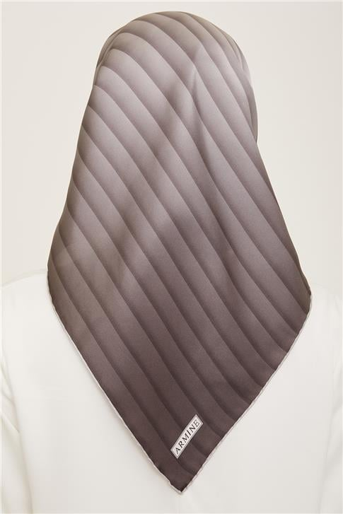 Armine Klasik Desenli Twill İpek Eşarp 24Ya9150 4 87
