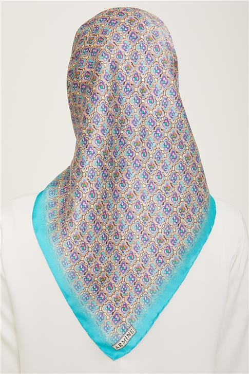 Armine Klasik Desenli Twill İpek Eşarp 24Ya9134 67 36