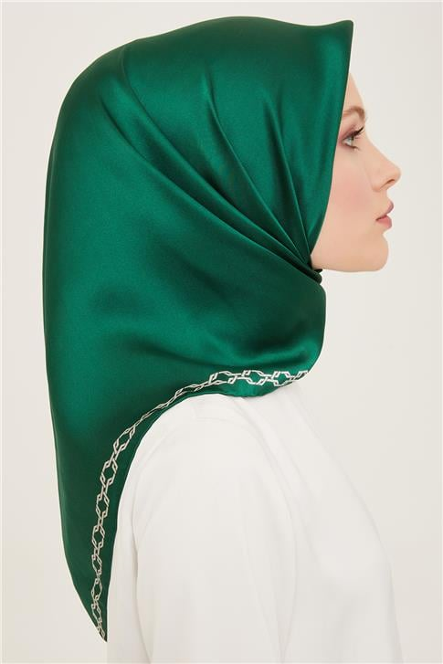 Armine Klasik Desenli Twill İpek Eşarp 24Ya9154 53 86