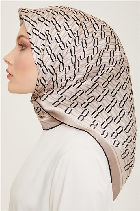 Armine Klasik Desenli Twill İpek Eşarp 24Ya9149 8 03