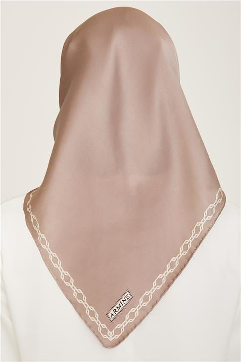 Armine Klasik Desenli Twill İpek Eşarp 24Ya9154 53 32