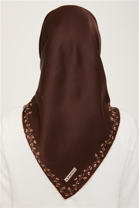 Armine Klasik Desenli Twill İpek Eşarp 24Ya9168 89 88