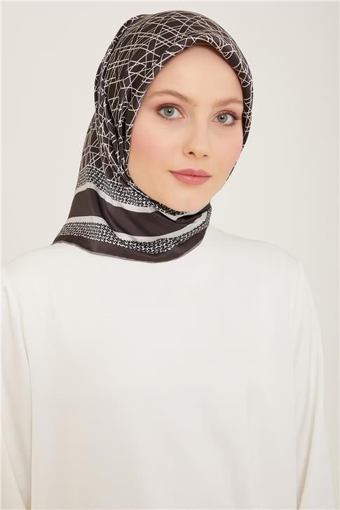 Armine Klasik Desenli Twill İpek Eşarp 24Ya9167 2 53