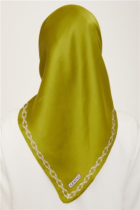 Armine Klasik Desenli Twill İpek Eşarp 24Ya9154 53 84