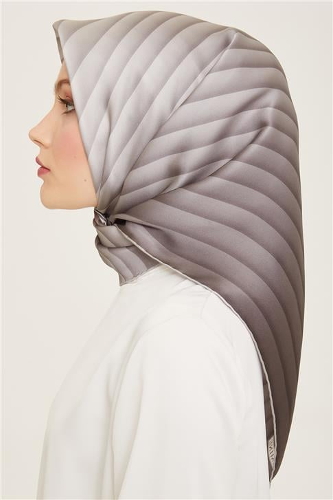 Armine Klasik Desenli Twill İpek Eşarp 24Ya9150 4 87