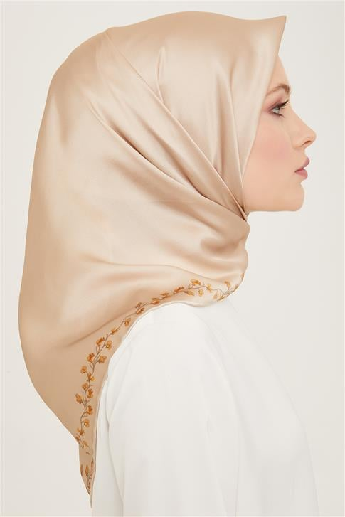 Armine Klasik Desenli Twill İpek Eşarp 24Ya9168 89 80