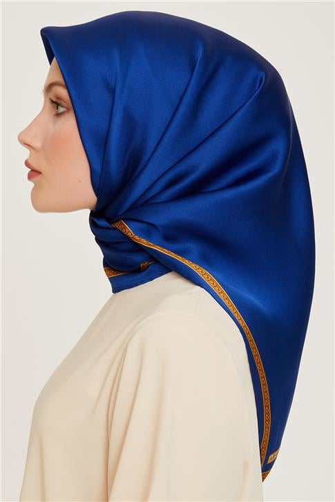 Armine Klasik Desenli Twill Saf İpek Eşarp 9261D 07 55