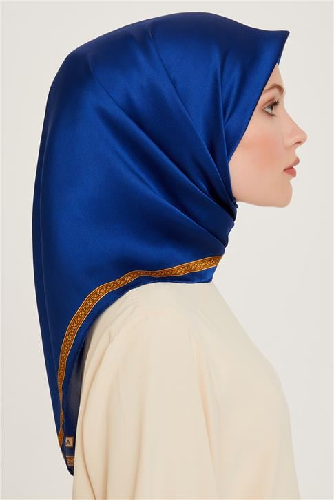 Armine Klasik Desenli Twill Saf İpek Eşarp 9261D 07 55