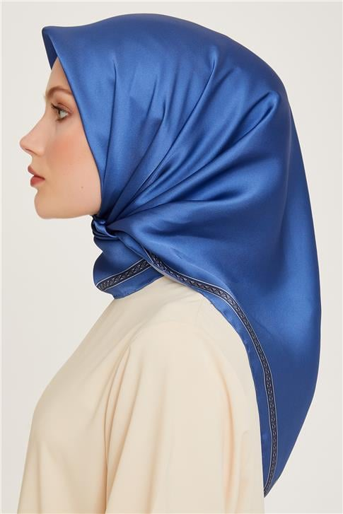 Armine Klasik Desenli Twill Saf İpek Eşarp 9261D 07 36