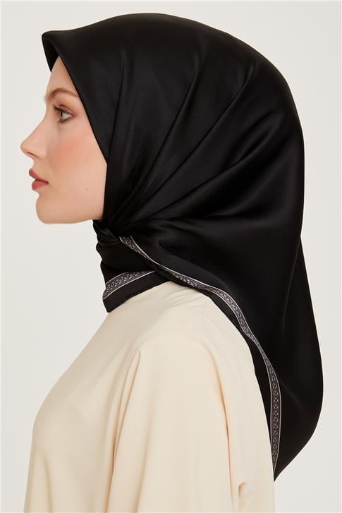 Armine Klasik Desenli Twill Saf İpek Eşarp 9261D 07 07