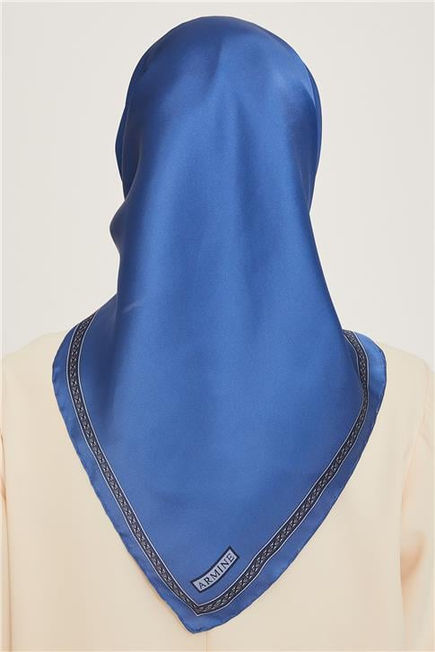Armine Klasik Desenli Twill Saf İpek Eşarp 9261D 07 36