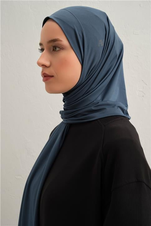 Armine Kumaş Katı Detaylı Active Şal ORT501 LACİVERT