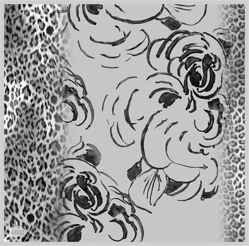 Armine Leopar Desenli Saf İpek Sura Eşarp 9355D 09