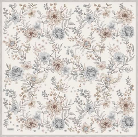 Armine Leopar Desenli Saf İpek Twill Eşarp 9347 83