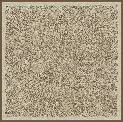 Armine Leopar Desenli Saf İpek Twill Eşarp 9352D 52