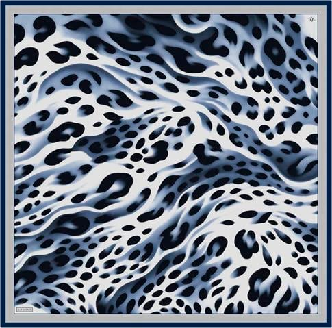 Armine Leopar Desenli Saf İpek Twill Eşarp 9320D 33