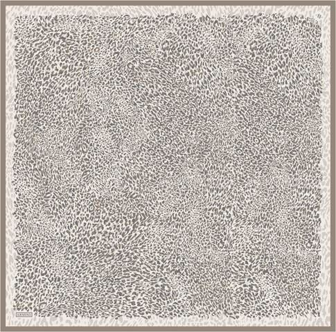 Armine Leopar Desenli Saf İpek Twill Eşarp 9352D 05