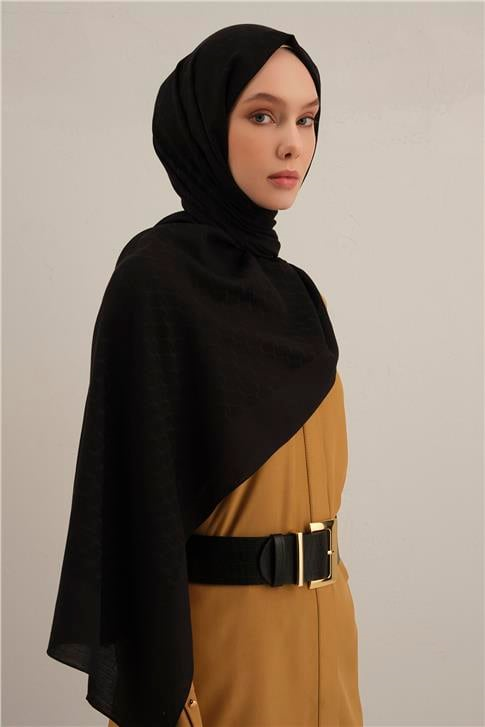 Armine Link Desen Bambu Cotton Şal 01