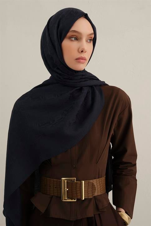 Armine Lyocell Naia Kare Monogram Şal 6 03