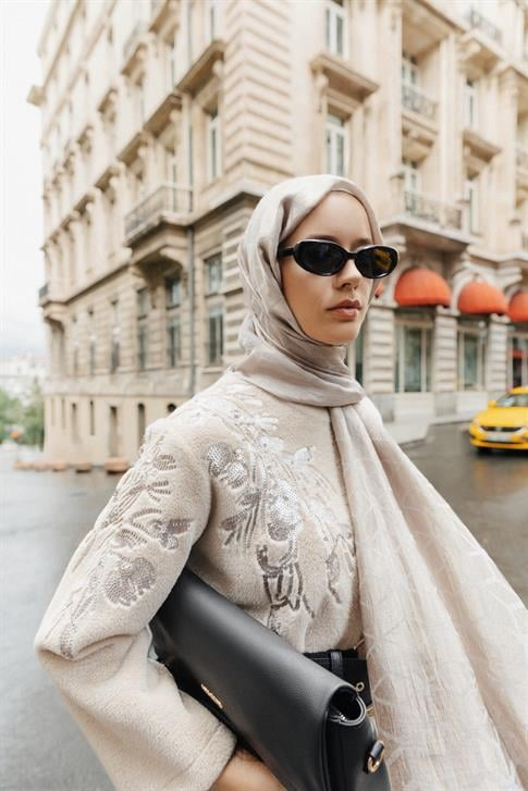 Armine Lyocell Naia Petek Desen Şal 1113-7