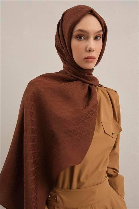 Armine Lyocell Naia Üçgen Monogram Şal 5 16