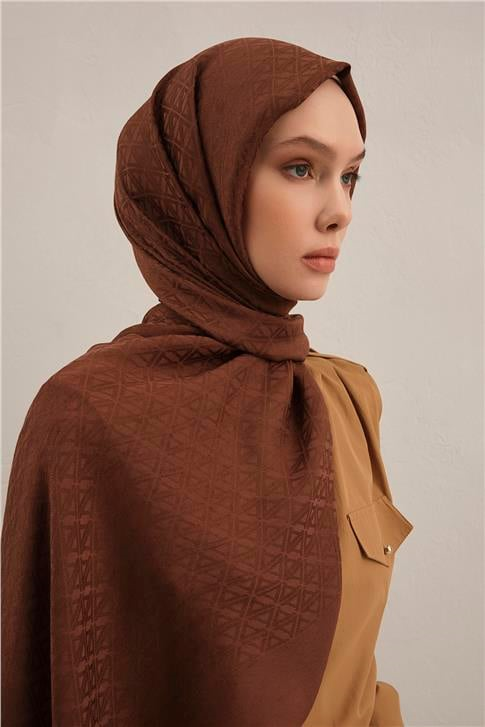 Armine Lyocell Naia Üçgen Monogram Şal 5 16