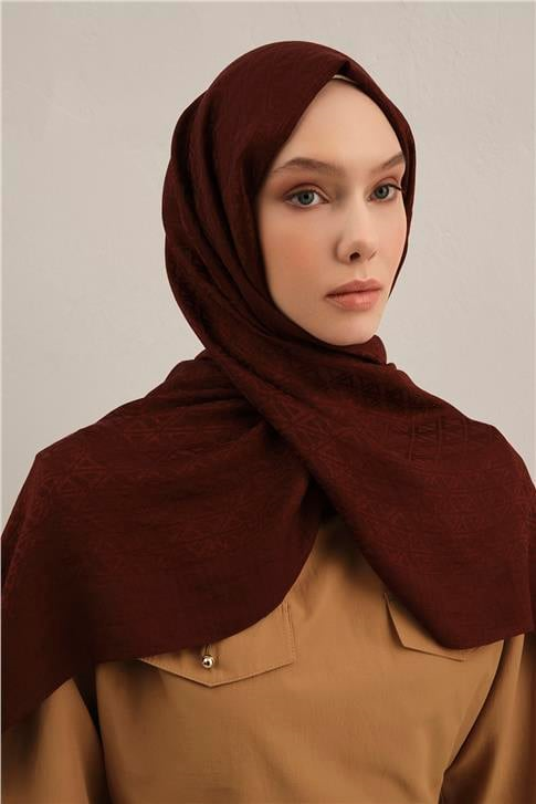 Armine Lyocell Naia Üçgen Monogram Şal 5 32