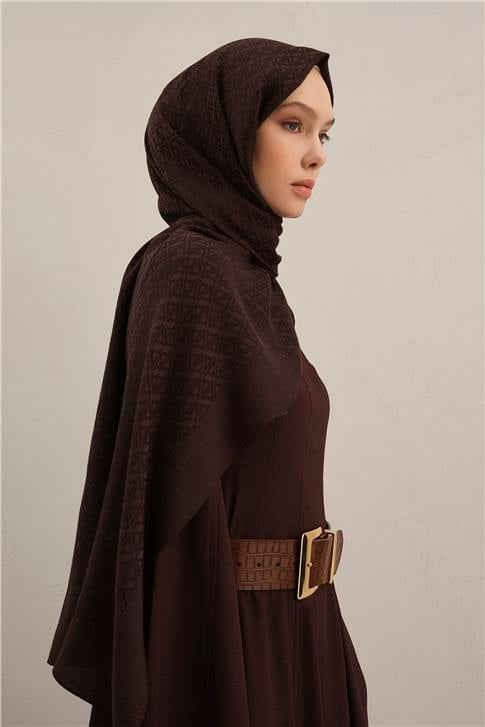 Armine Lyocell Naia Üçgen Monogram Şal 5 10