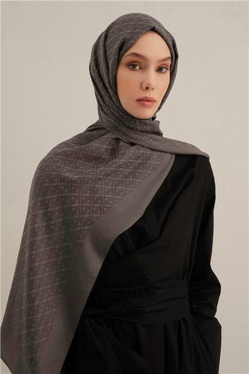 Armine Lyocell Naia Üçgen Monogram Şal 5 18