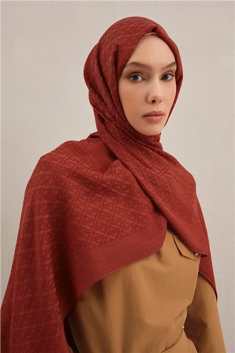 Armine Lyocell Naia Üçgen Monogram Şal 5 35