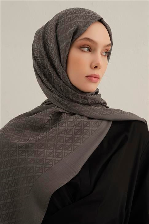 Armine Lyocell Naia Üçgen Monogram Şal 5 18