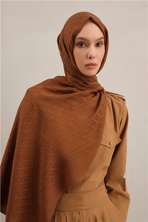 Armine Lyocell Naia Üçgen Monogram Şal 5 74