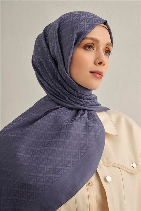 Armine Lyocell Naia Üçgen Monogram Şal 5 42
