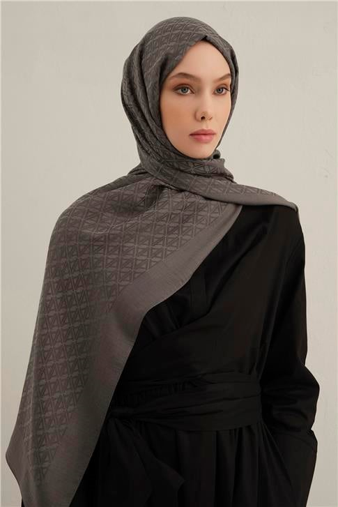 Armine Lyocell Naia Üçgen Monogram Şal 5 18
