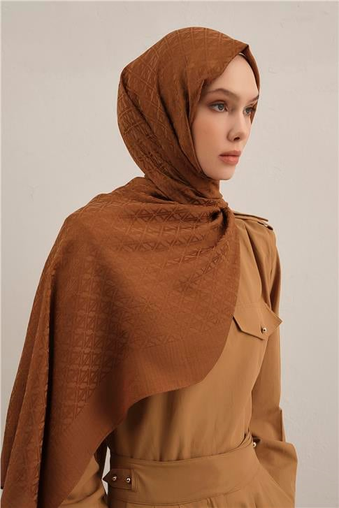 Armine Lyocell Naia Üçgen Monogram Şal 5 74