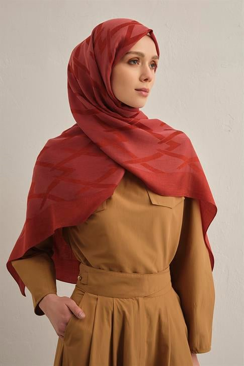 Armine Lyocell Naia Zikzak Desen Şal  1- 35