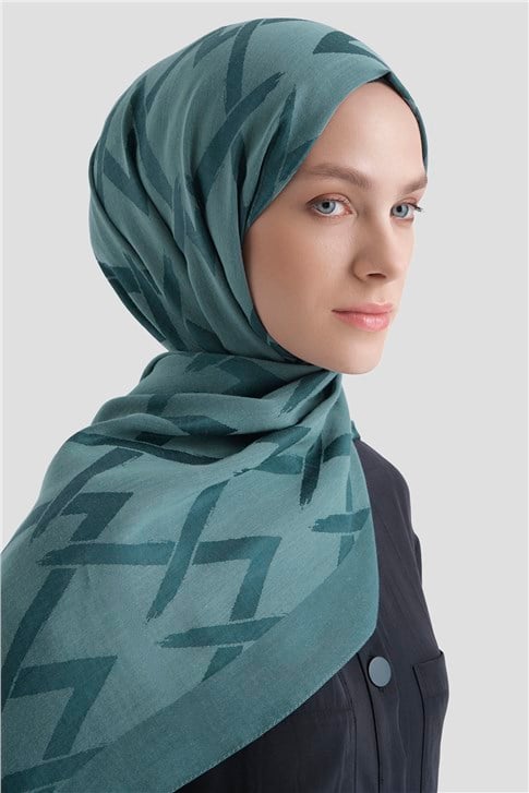 Armine Lyocell Naia Zikzak Desen Şal  1- 27