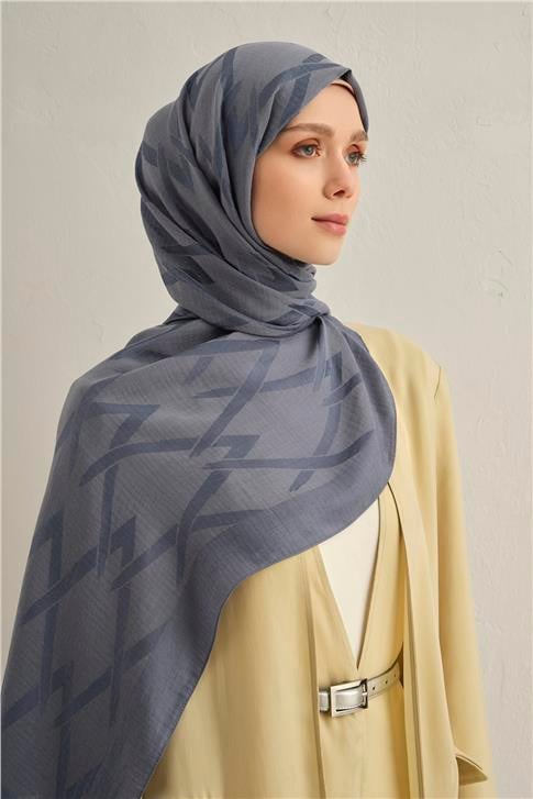 Armine Lyocell Naia Zikzak Desen Şal  1- 26