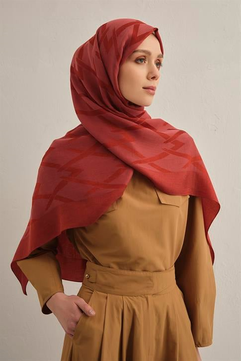 Armine Lyocell Naia Zikzak Desen Şal  1- 35